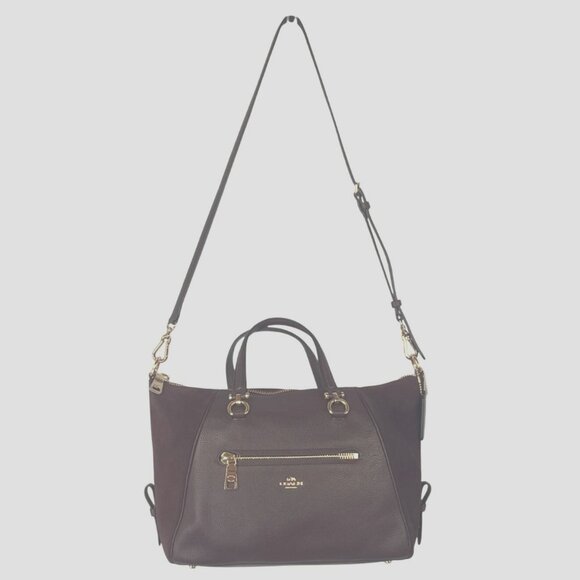 COACH 2017 Burgundy Kelsey Leather Crossbody To Satchel Convertible Bag 55532 - Picture 2 of 16